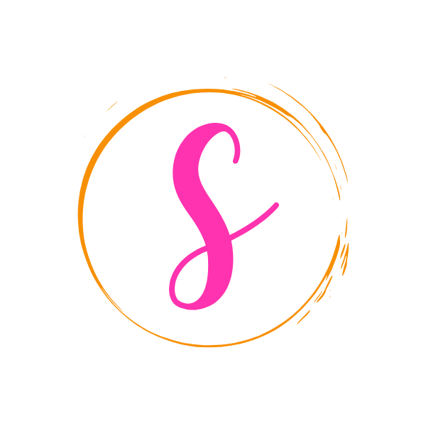 Sandra Bagge - logga logo logotyp orange rosa genomskinlig